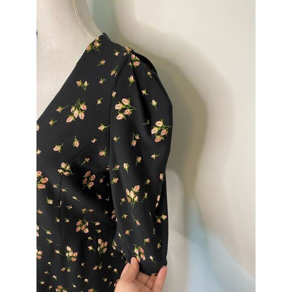 Erdem Ottavia Embroidered Flower Bud Midi Dress - Picture 5 of 8